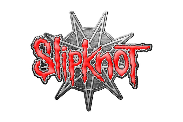 Slipknot Enamel 9 Point Star Badge (Grey/Red) (One Size)