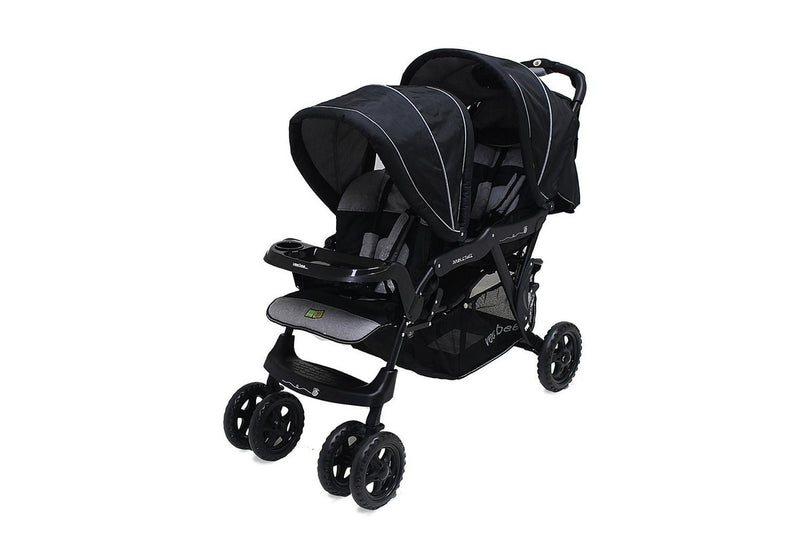 Veebee Doubletake Pram Tandem Twin Stroller f Baby Infant Toddler Salt & Pepper