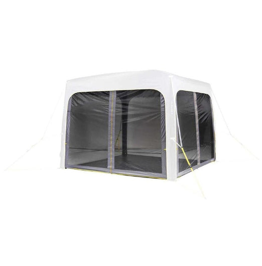 Quest 2-Mesh Wall Air Gazebo Kit w Carry Bag Outdoor Sun Shade White Black