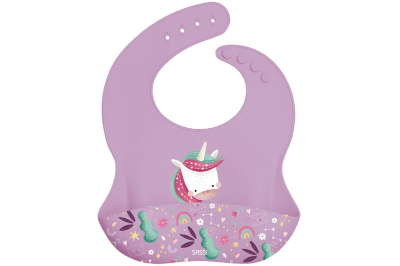 Sassi: Silicone Bib - Sparkly the Unicorn