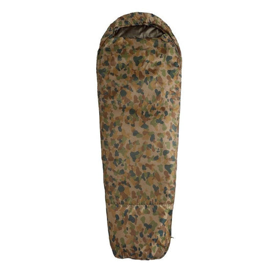 Caribee Deploy 1300 Auscam 220cm Sleeping Bag 0C Camouflage for Hiking Camping