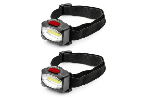 2pc Camelion LED Headlight Torch 100lm 3W COB 3 Light Mode AAA Battery Powered