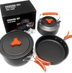 HYPERANGER Aluminum Outdoor Camping Cookware Set