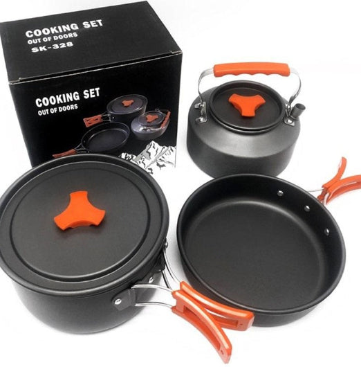 HYPERANGER Aluminum Outdoor Camping Cookware Set