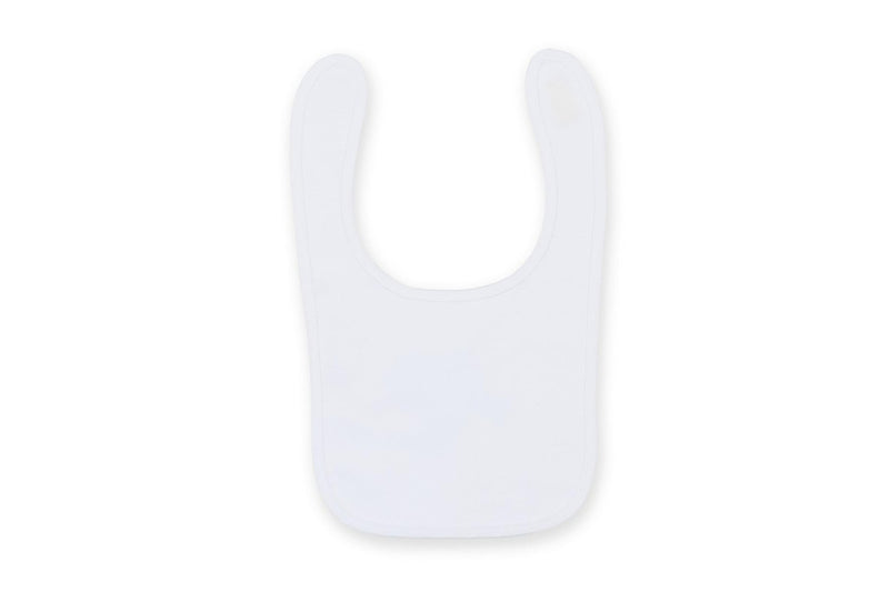 Larkwood Baby Unisex Plain & Contrast Bib (White) (One Size)
