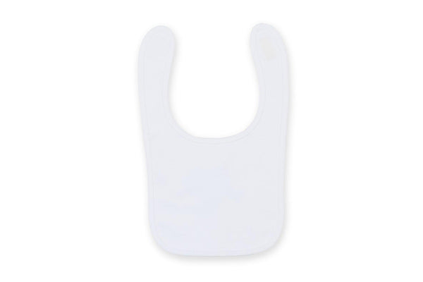 Larkwood Baby Unisex Plain & Contrast Bib (Pack of 2) (White) (One Size)