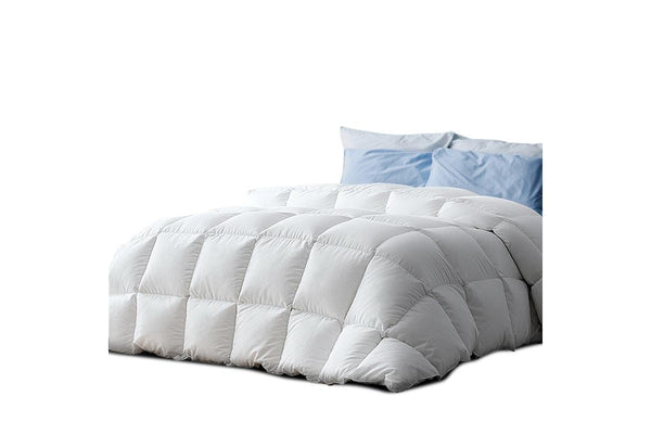 King Size Bedding Duck Down Feather Quilt Doona Duvet Winter 500GSM White