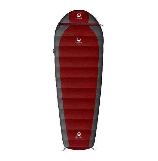Domex Halo Plus Standard -17C Right Side Zipper Down Sleeping Bag Red Charcoal