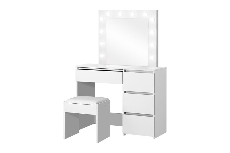 Oikiture Dressing Table Stool Set(White)