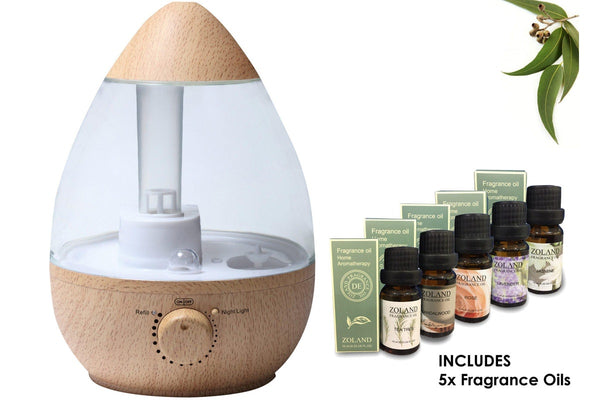 2.5L Air Humidifier Ultrasonic Diffuser Aroma Aromatheraphy Purifier + Fragrance Oil