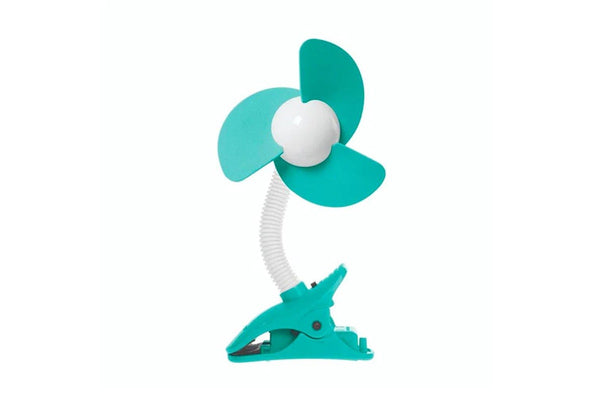 Dreambaby Ezy-Fit Clip-On Outdoor Cooling Fan For Baby Stroller Pram Aqua White