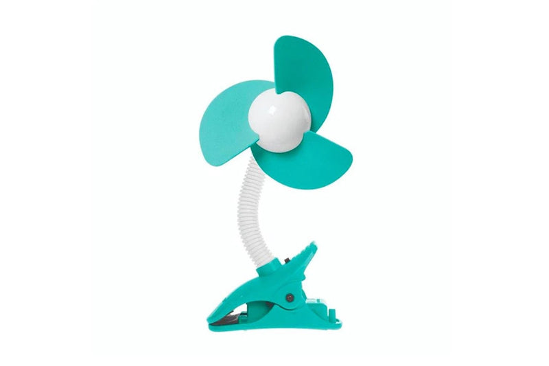 Dreambaby Ezy-Fit Clip-On Outdoor Cooling Fan For Baby Stroller Pram Aqua White