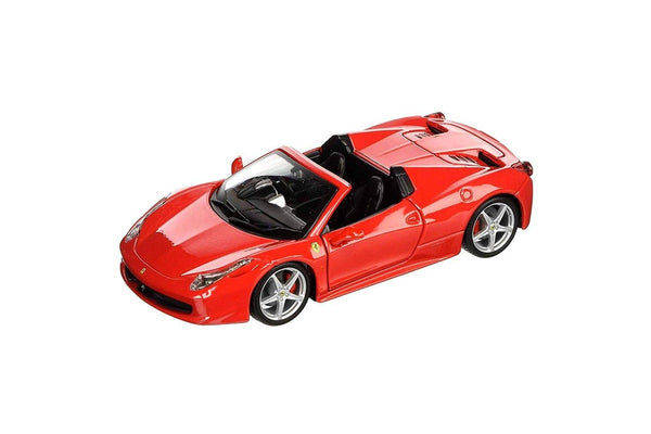 Bburago 1:24 Ferrari Race & Play 458 Spider Racing Diecast Car Vehicle Toy Red