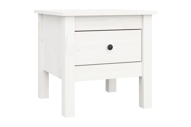 Side Table White 40x40x39 cm Solid Wood Pine vidaXL