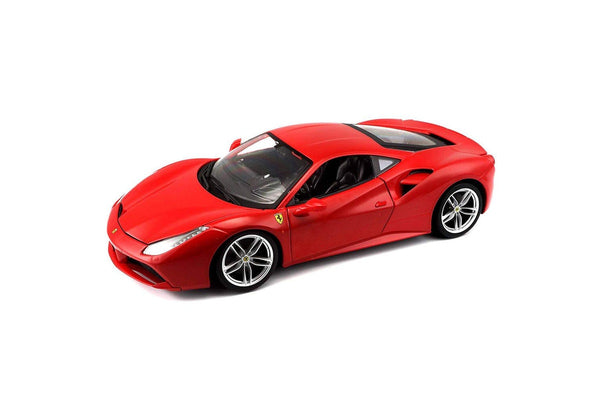 Bburago 1:18 Ferrari Race & Play 488 GTB Diecast Car Vehicle Toy Kids 3y+ Red