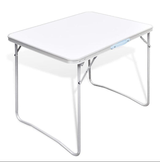 Foldable Camping Table with Metal Frame 80 x 60 cm vidaXL