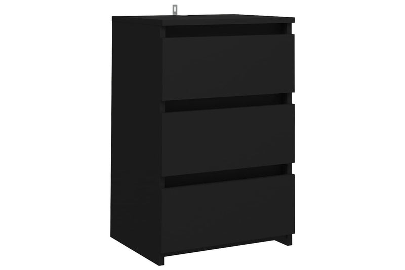 Bed Cabinet Black 40X35x62.5 Cm Engineered Wood Bedside Tables