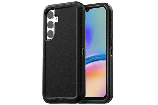 For Samsung Galaxy A15 5G Case Drop Resistant Defender Tradies Heavy Duty Rugged Shockproof Cover (Black)