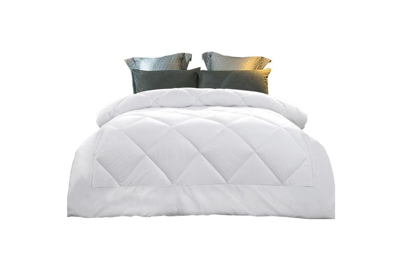 Microfiber Bedding Bamboo Microfibre Quilt Winter Doona Duvet 800GSM King White