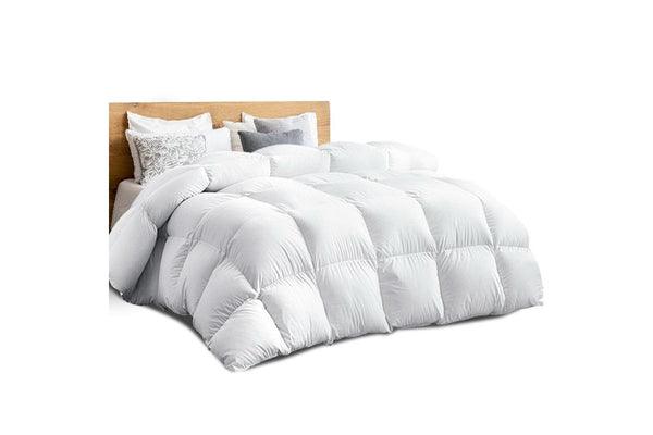 King Size Bedding Goose Down Feather Quilt Doona Duvet Winter 500GSM White