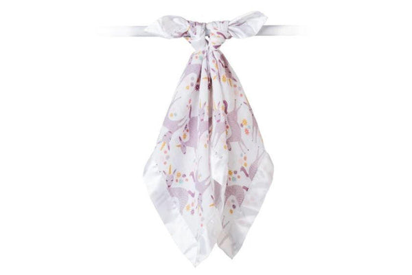 Lulujo: Muslin Security Blanket - Unicorn (2 Pack)