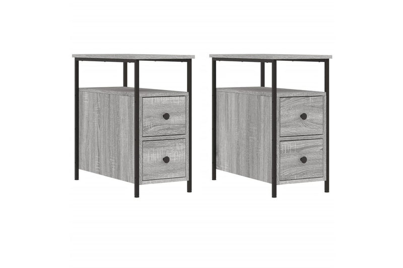 Bedside Cabinets 2 pcs Grey Sonoma 30x60x60 cm Engineered Wood vidaXL