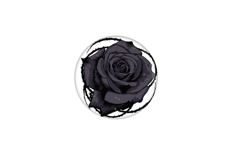 Grindstore Rose Badge (Black/White) (One Size)