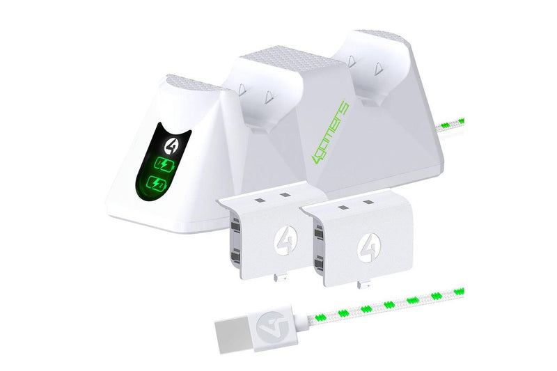 4Gamers Xbox Series X/S SX-C100 Twin Charging Dock (White)