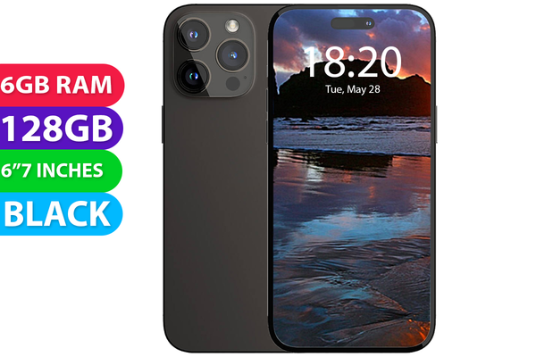 Apple iPhone 14 PRO MAX (128GB, Black, Global Ver) - Excellent - Refurbished