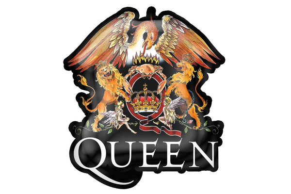 Queen Enamel Crest Badge (Black/Orange) (One Size)
