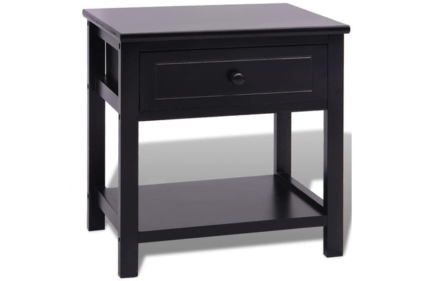 Bedside Cabinet Wood Black Bedside Tables