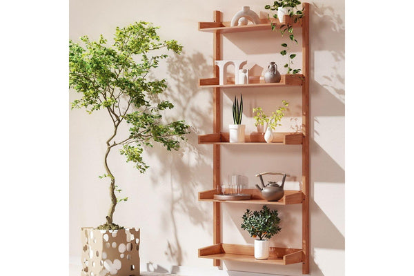 Artiss Bookshelf Floating Shelf CAPIZ Oak