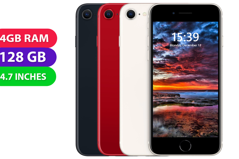 Apple iPhone SE 2022 (128GB, Any Colour, Global Ver) - Excellent - Refurbished