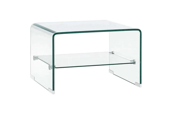 Coffee Table Clear 50X45x33 Cm Tempered Glass Coffee Tables