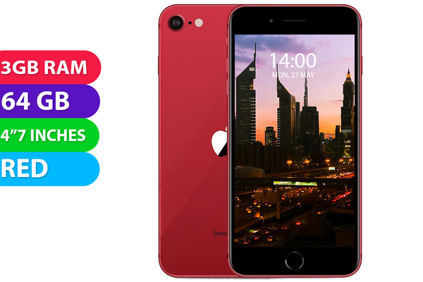 Apple iPhone SE 2020 (64GB, Red, Global Ver) - Refurbished - As New