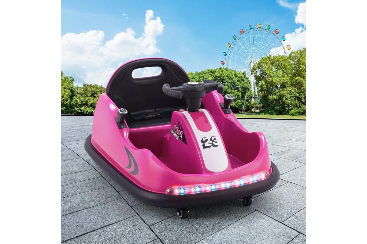 Rigo Kids Ride On Car Bumper Kart 6V Electric Toys Cars Remote Control Pink