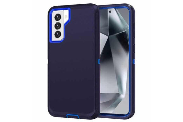 For Samsung Galaxy S25+Plus /S24+Plus Case Drop Resistant Defender Tradies Heavy Duty Rugged Shockproof Cover (Navy Blue)