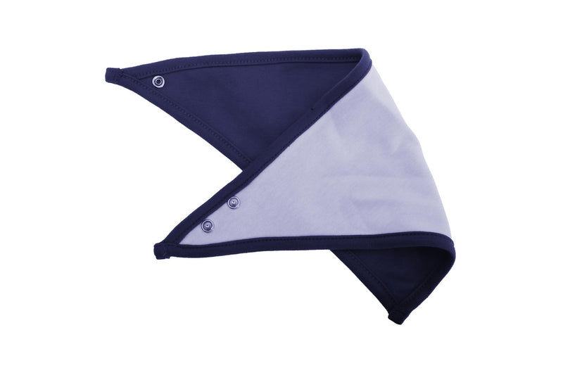 Babybugz Baby Plain Bandana Bib (Pack of 2) (White/Nautical Navy) (One Size)