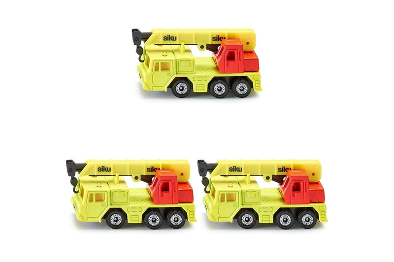 3x Siku Hydraulic Crane Construction Truck Diecast Vehicle Kids Play Toy 3y+