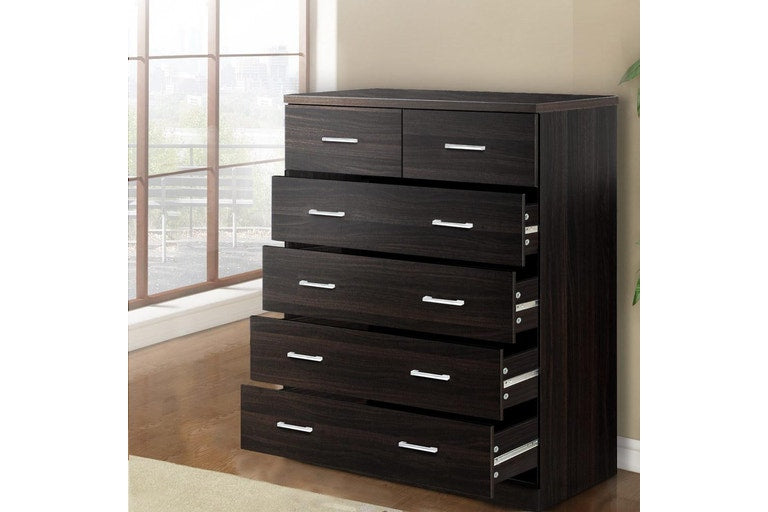 Tallboy 6 Drawers Storage Cabinet - Walnut