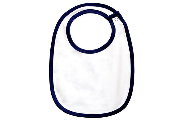 Babybugz Baby Single Layer Bib (White/Nautical Navy) (One Size)