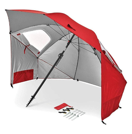 Sport-Brella 244cm Premiere Umbrella UPF 50+ Sun Weather Protection w Bag Red