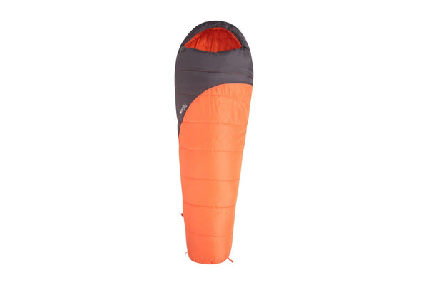 Mountain Warehouse Summit 250 Left Zip Mummy Sleeping Bag (Orange/Black) (215cm)