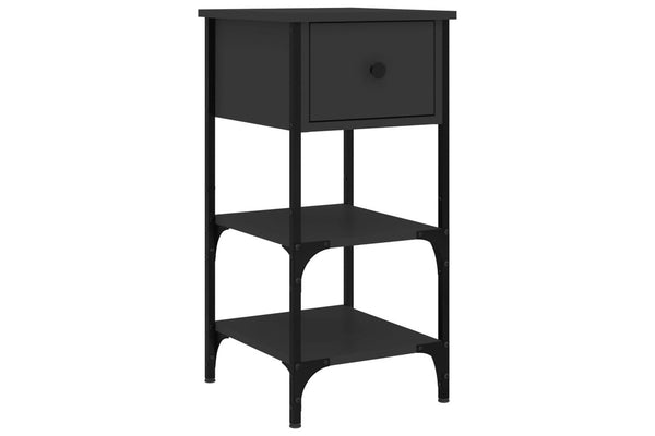 Bedside Cabinet Black 34x36x70 cm Engineered Wood vidaXL