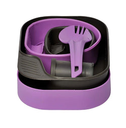 7pc Wildo Camp-A-Box Complete Camping Utensils Bowl Plate Cup Dinner Set Lilac
