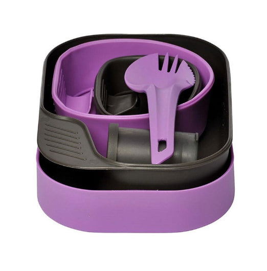 7pc Wildo Camp-A-Box Complete Camping Utensils Bowl Plate Cup Dinner Set Lilac