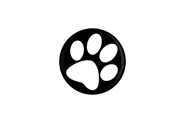 Grindstore Paw Print Badge (Black/White) (One Size)