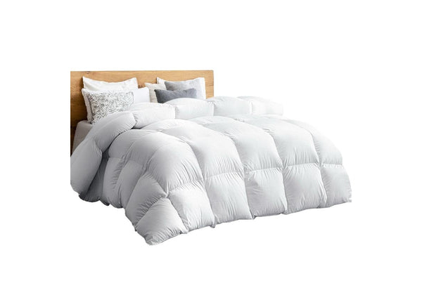 Queen Size Bedding Goose Down Feather Quilt Doona Duvet Winter 500GSM White