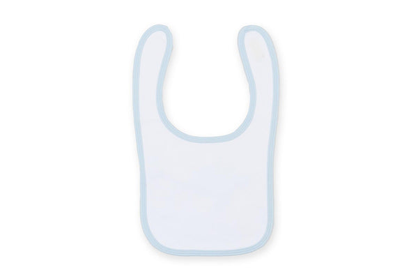 Larkwood Baby Unisex Plain & Contrast Bib (Pack of 2) (White/ Pale Blue) (One Size)