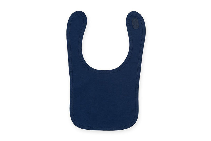 Larkwood Baby Unisex Plain & Contrast Bib (Pack of 2) (Navy) (One Size)